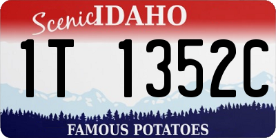 ID license plate 1T1352C