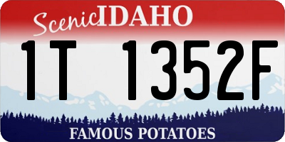 ID license plate 1T1352F