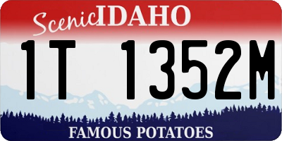 ID license plate 1T1352M