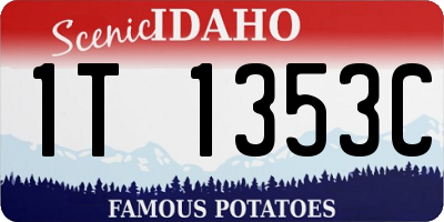 ID license plate 1T1353C