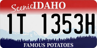 ID license plate 1T1353H