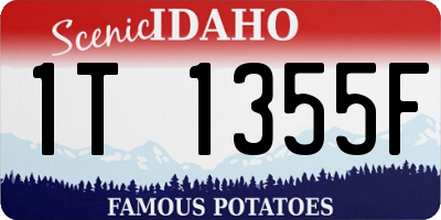 ID license plate 1T1355F