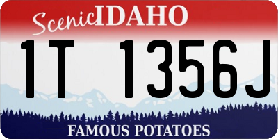 ID license plate 1T1356J