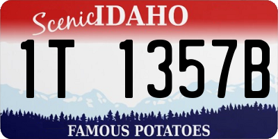 ID license plate 1T1357B
