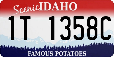 ID license plate 1T1358C