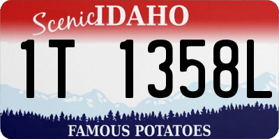 ID license plate 1T1358L