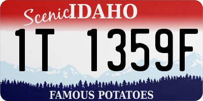ID license plate 1T1359F
