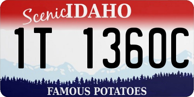 ID license plate 1T1360C