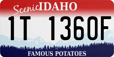 ID license plate 1T1360F