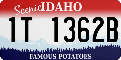ID license plate 1T1362B