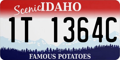 ID license plate 1T1364C