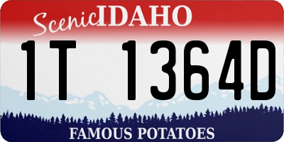 ID license plate 1T1364D