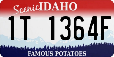 ID license plate 1T1364F