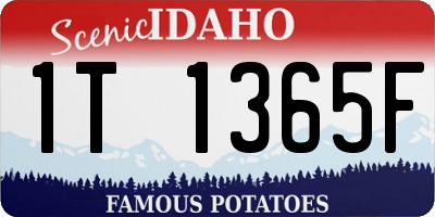 ID license plate 1T1365F