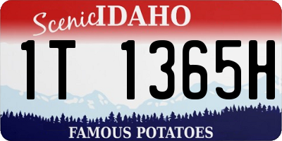 ID license plate 1T1365H