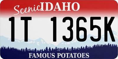 ID license plate 1T1365K