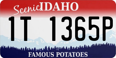 ID license plate 1T1365P