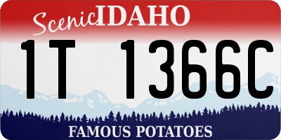 ID license plate 1T1366C