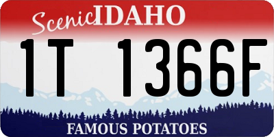 ID license plate 1T1366F