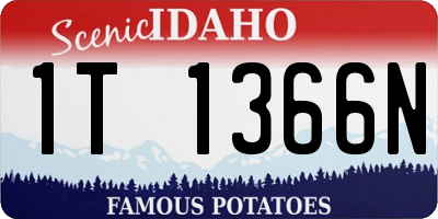 ID license plate 1T1366N