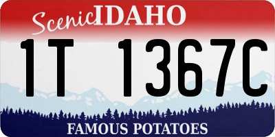 ID license plate 1T1367C
