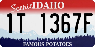 ID license plate 1T1367F