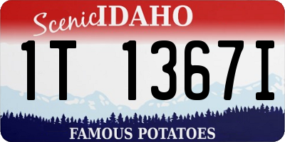 ID license plate 1T1367I