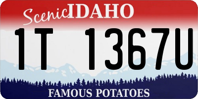 ID license plate 1T1367U