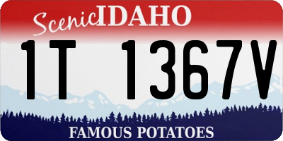 ID license plate 1T1367V
