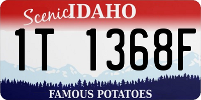 ID license plate 1T1368F