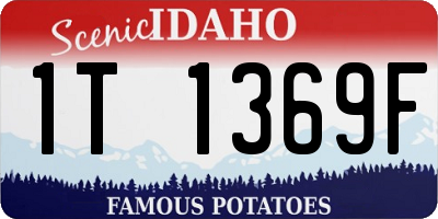 ID license plate 1T1369F