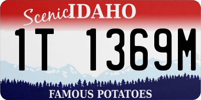 ID license plate 1T1369M