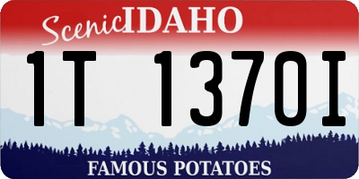 ID license plate 1T1370I