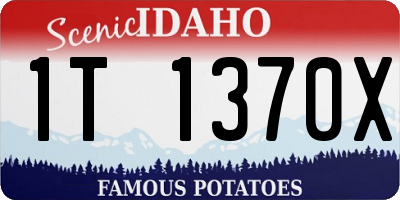 ID license plate 1T1370X