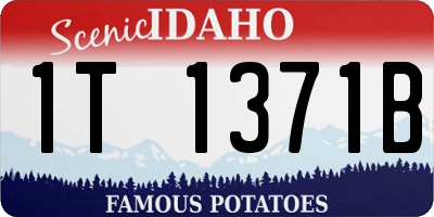 ID license plate 1T1371B