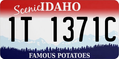ID license plate 1T1371C