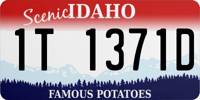 ID license plate 1T1371D