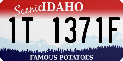 ID license plate 1T1371F