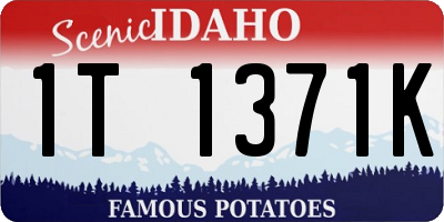 ID license plate 1T1371K
