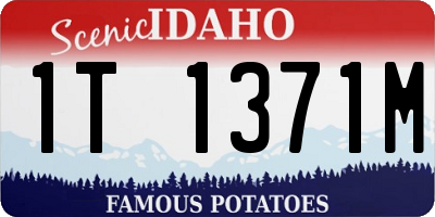 ID license plate 1T1371M