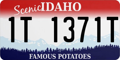 ID license plate 1T1371T
