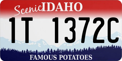 ID license plate 1T1372C