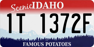 ID license plate 1T1372F