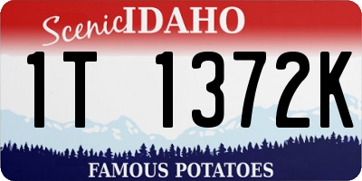 ID license plate 1T1372K