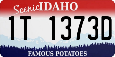 ID license plate 1T1373D