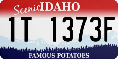 ID license plate 1T1373F