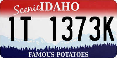 ID license plate 1T1373K