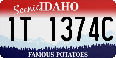 ID license plate 1T1374C