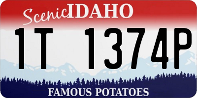 ID license plate 1T1374P
