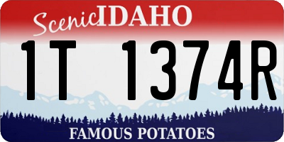 ID license plate 1T1374R